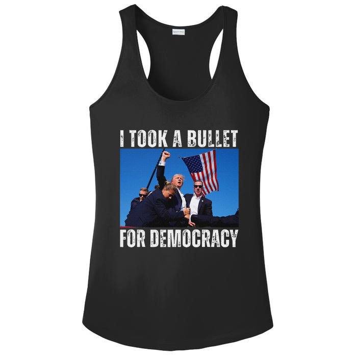 Trump I Took A Bullet For Democracy 2024 Ladies PosiCharge Competitor Racerback Tank