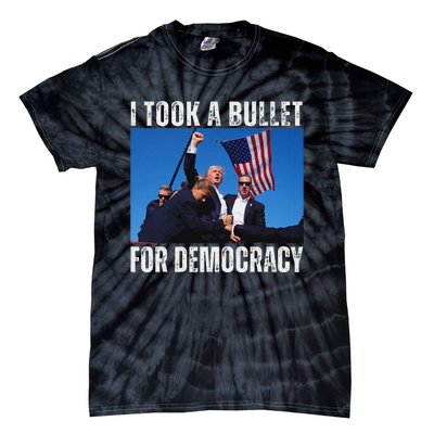 Trump I Took A Bullet For Democracy 2024 Tie-Dye T-Shirt