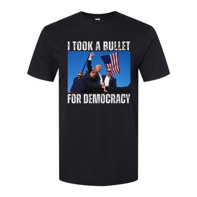 Trump I Took A Bullet For Democracy 2024 Softstyle CVC T-Shirt