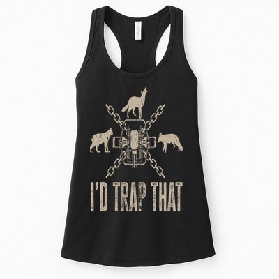 Trapping I'd Trap That Trap Hunting Trapper Womens Tank Top