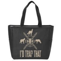 Trapping I'd Trap That Trap Hunting Trapper Zip Tote Bag