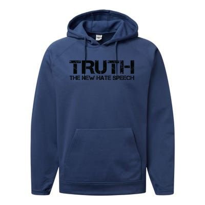 Truth Is The New Hate Speech Anti Government Performance Fleece Hoodie