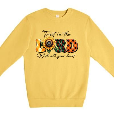 Trust In The Lord With All Your Heart Premium Crewneck Sweatshirt