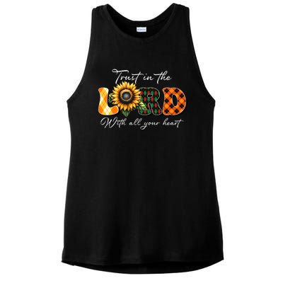 Trust In The Lord With All Your Heart Ladies PosiCharge Tri-Blend Wicking Tank