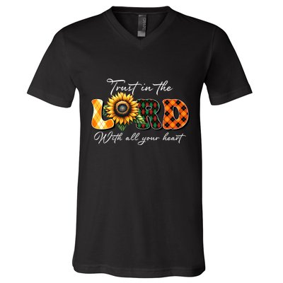 Trust In The Lord With All Your Heart V-Neck T-Shirt