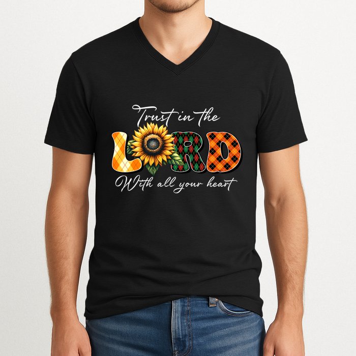 Trust In The Lord With All Your Heart V-Neck T-Shirt