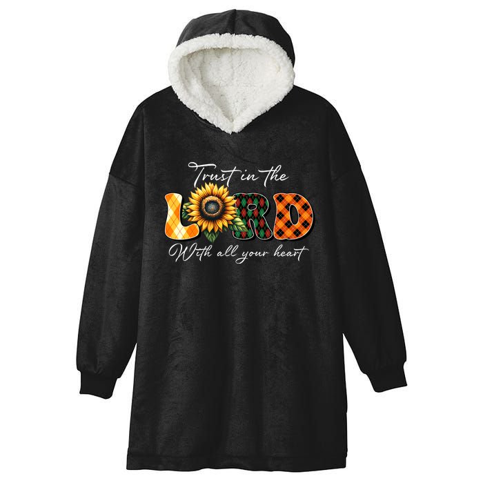 Trust In The Lord With All Your Heart Hooded Wearable Blanket