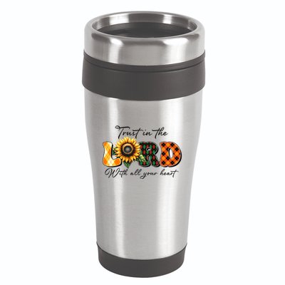 Trust In The Lord With All Your Heart 16oz Travel Tumbler