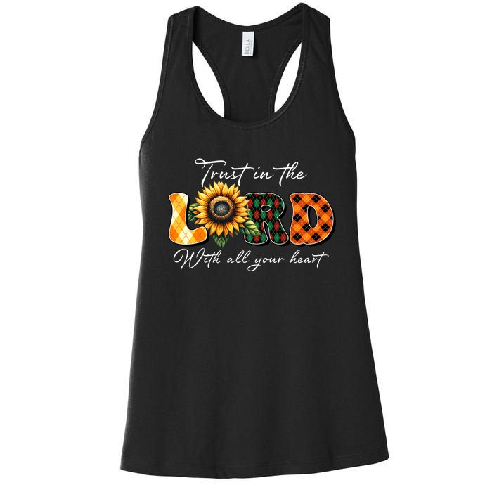 Trust In The Lord With All Your Heart Women's Racerback Tank