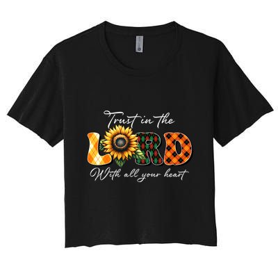 Trust In The Lord With All Your Heart Crop Top