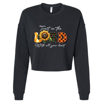Trust In The Lord With All Your Heart Cropped Pullover Crew