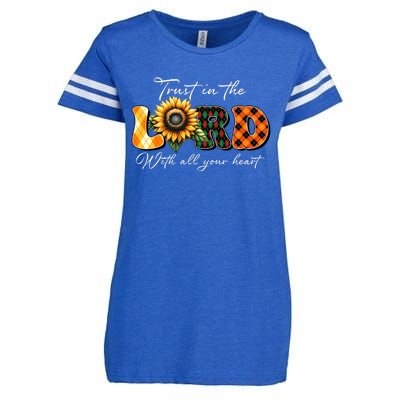 Trust In The Lord With All Your Heart Enza Ladies Jersey Football T-Shirt