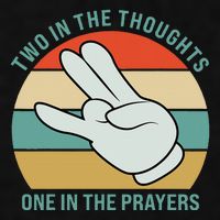 Two In The Thoughts One In The Prayers Funny Shocker Ladies PosiCharge Tri-Blend Wicking Tank