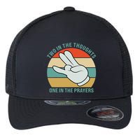 Two In The Thoughts One In The Prayers Funny Shocker Flexfit Unipanel Trucker Cap