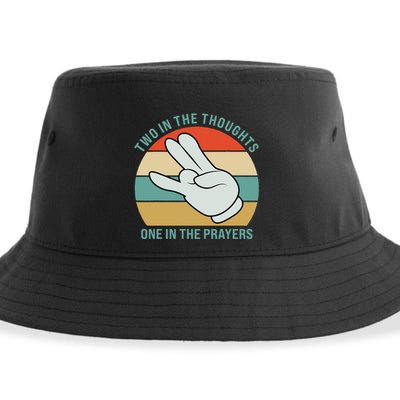 Two In The Thoughts One In The Prayers Funny Shocker Sustainable Bucket Hat