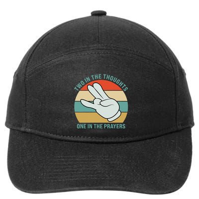 Two In The Thoughts One In The Prayers Funny Shocker 7-Panel Snapback Hat