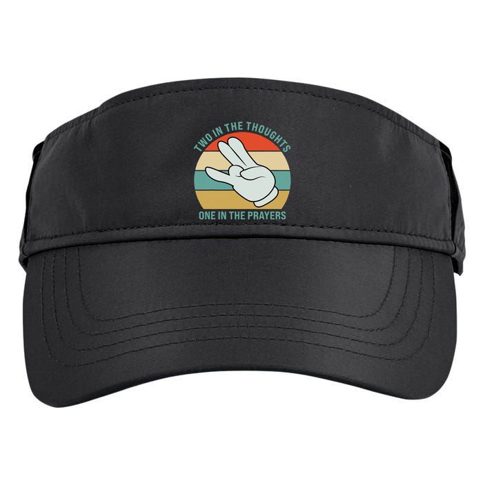 Two In The Thoughts One In The Prayers Funny Shocker Adult Drive Performance Visor