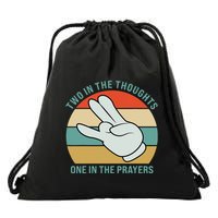 Two In The Thoughts One In The Prayers Funny Shocker Drawstring Bag