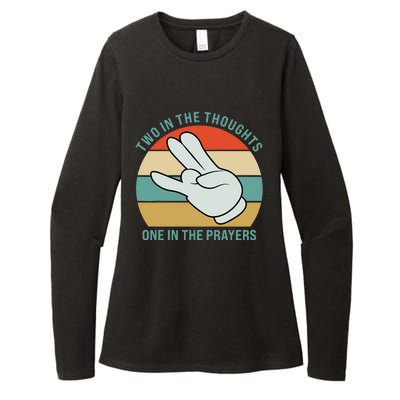 Two In The Thoughts One In The Prayers Funny Shocker Womens CVC Long Sleeve Shirt