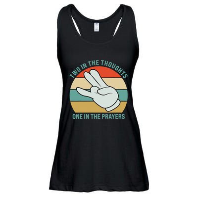 Two In The Thoughts One In The Prayers Funny Shocker Ladies Essential Flowy Tank