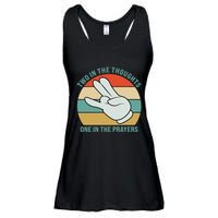 Two In The Thoughts One In The Prayers Funny Shocker Ladies Essential Flowy Tank