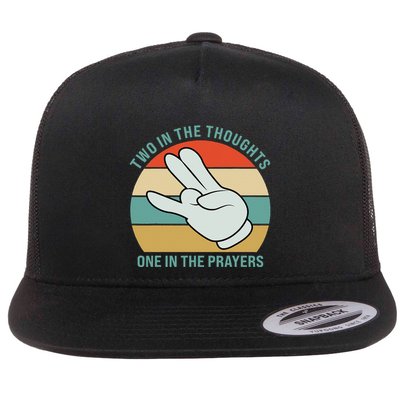 Two In The Thoughts One In The Prayers Funny Shocker Flatbill Hat