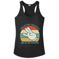 Two In The Thoughts One In The Prayers Funny Shocker Ladies PosiCharge Competitor Racerback Tank