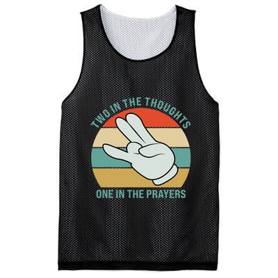 Two In The Thoughts One In The Prayers Funny Shocker Mesh Reversible Basketball Jersey Tank