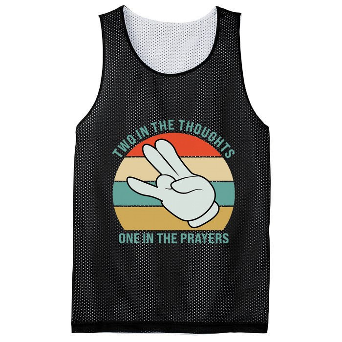 Two In The Thoughts One In The Prayers Funny Shocker Mesh Reversible Basketball Jersey Tank