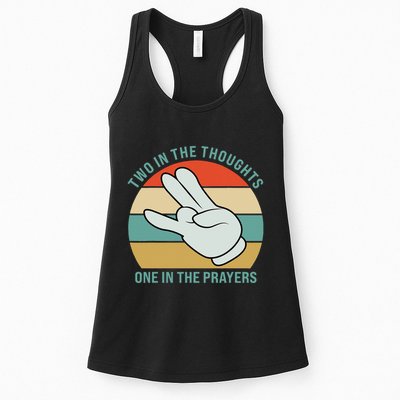 Two In The Thoughts One In The Prayers Funny Shocker Womens Tank Top
