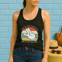 Two In The Thoughts One In The Prayers Funny Shocker Womens Tank Top