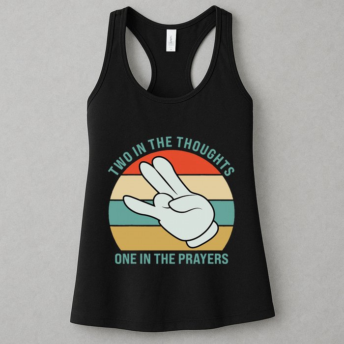 Two In The Thoughts One In The Prayers Funny Shocker Womens Tank Top
