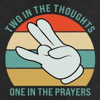 Two In The Thoughts One In The Prayers Funny Shocker Trucker Hat