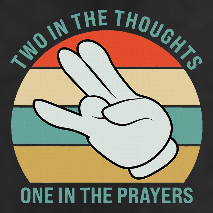 Two In The Thoughts One In The Prayers Funny Shocker Trucker Hat