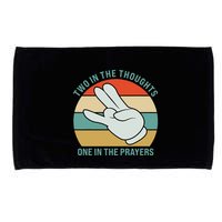 Two In The Thoughts One In The Prayers Funny Shocker Microfiber Hand Towel
