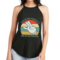Two In The Thoughts One In The Prayers Funny Shocker Women's Perfect Tri Rocker Tank