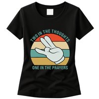 Two In The Thoughts One In The Prayers Funny Shocker Womens T-Shirt