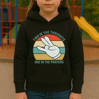 Two In The Thoughts One In The Prayers Funny Shocker Kids Hoodie