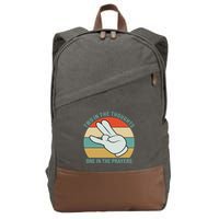 Two In The Thoughts One In The Prayers Funny Shocker Cotton Canvas Backpack