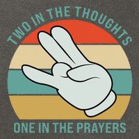 Two In The Thoughts One In The Prayers Funny Shocker Cotton Canvas Backpack