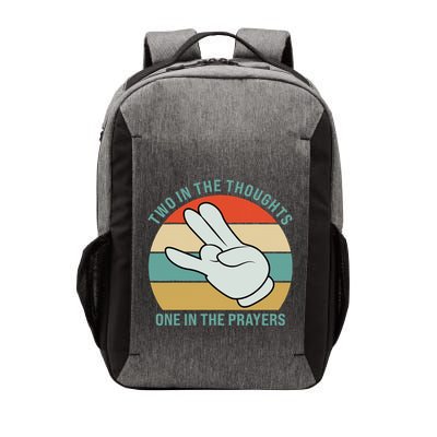 Two In The Thoughts One In The Prayers Funny Shocker Vector Backpack
