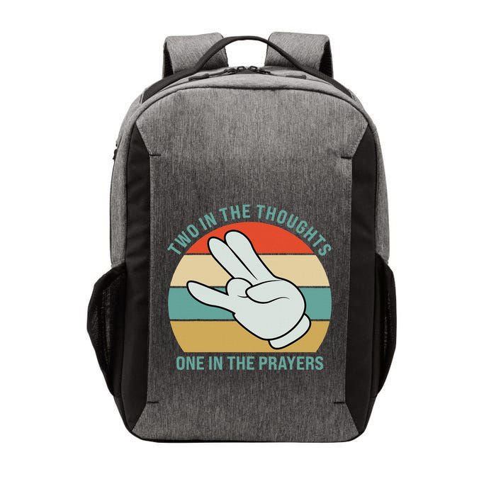 Two In The Thoughts One In The Prayers Funny Shocker Vector Backpack