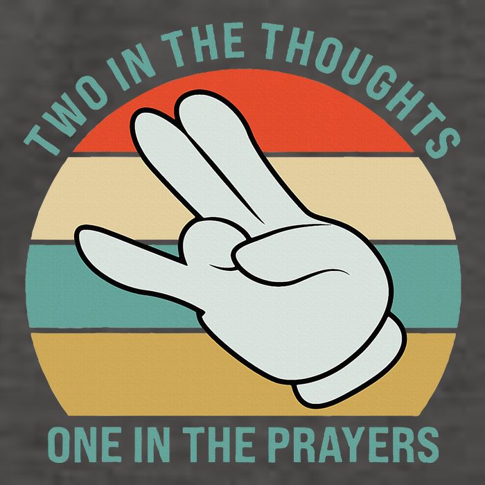 Two In The Thoughts One In The Prayers Funny Shocker Vector Backpack