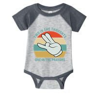 Two In The Thoughts One In The Prayers Funny Shocker Infant Baby Jersey Bodysuit