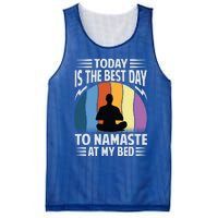 Today Is The Best Day To Namaste At My Bed Funny Gift Funny Yoga Gift Mesh Reversible Basketball Jersey Tank