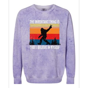 The Important Thing Is That I Believe In Myself Colorblast Crewneck Sweatshirt