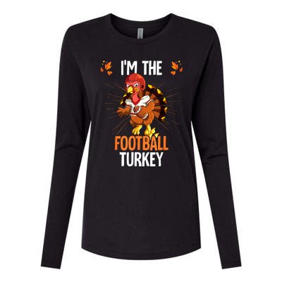 Thanksgiving IM The Football Turkey Womens Cotton Relaxed Long Sleeve T-Shirt