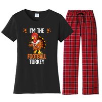 Thanksgiving IM The Football Turkey Women's Flannel Pajama Set