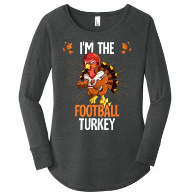 Thanksgiving IM The Football Turkey Women's Perfect Tri Tunic Long Sleeve Shirt