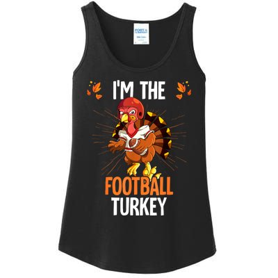 Thanksgiving IM The Football Turkey Ladies Essential Tank